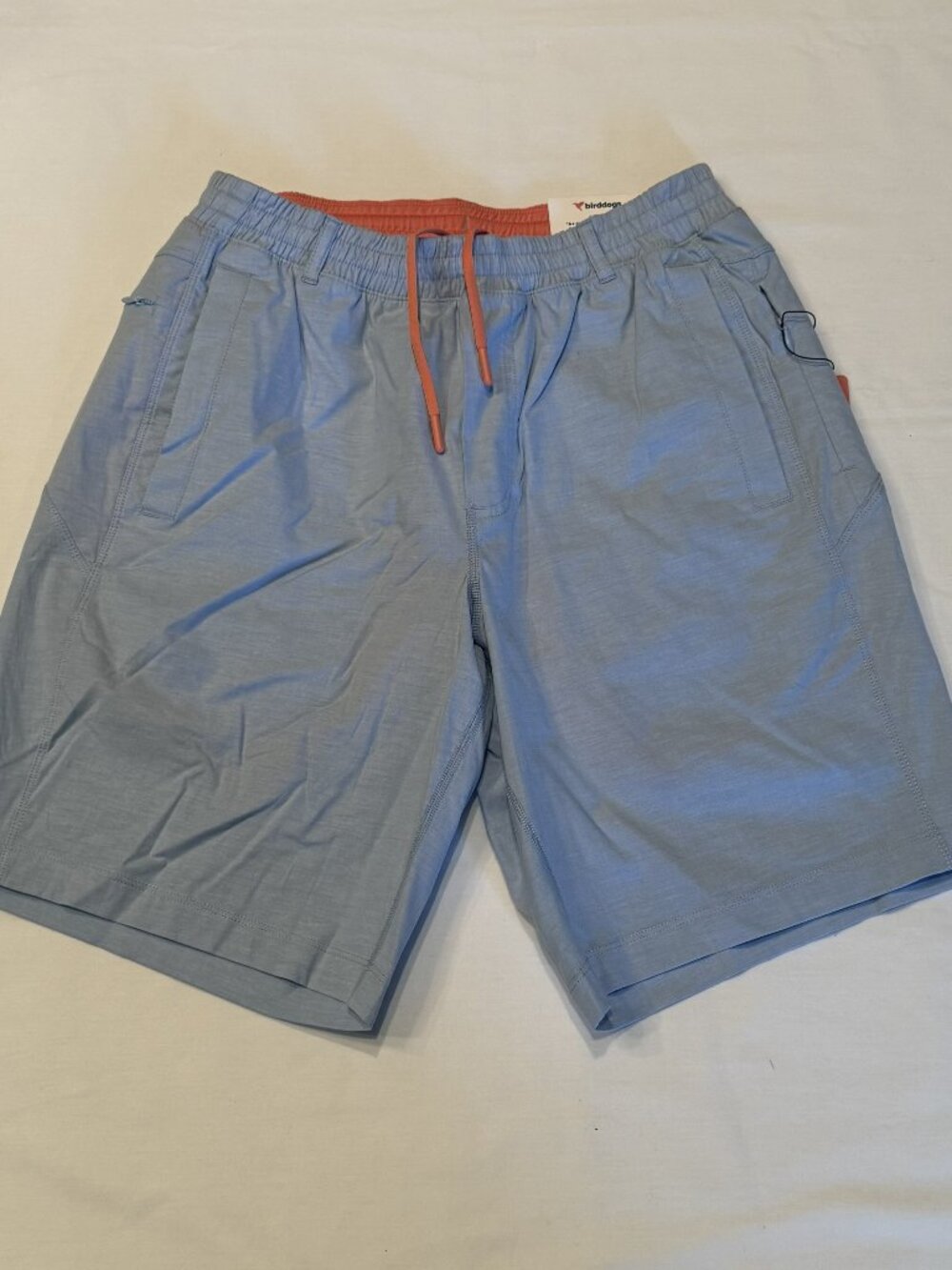 NWT Birddogs Light Blue Built-In Liner Athletic Gym Shorts Mens Medium